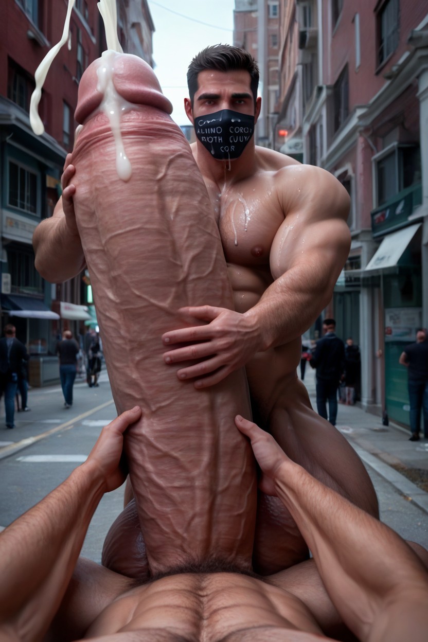 Exhibitionism, Muscle, Cock Much Bigger Than Body Porno IA Gay