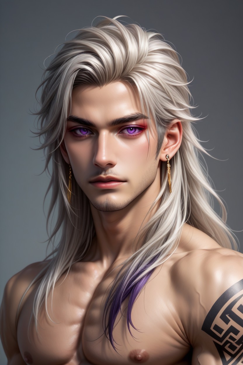 Smooth Skin, モデル, Pale Glossy Skin ゲイAIポルノ