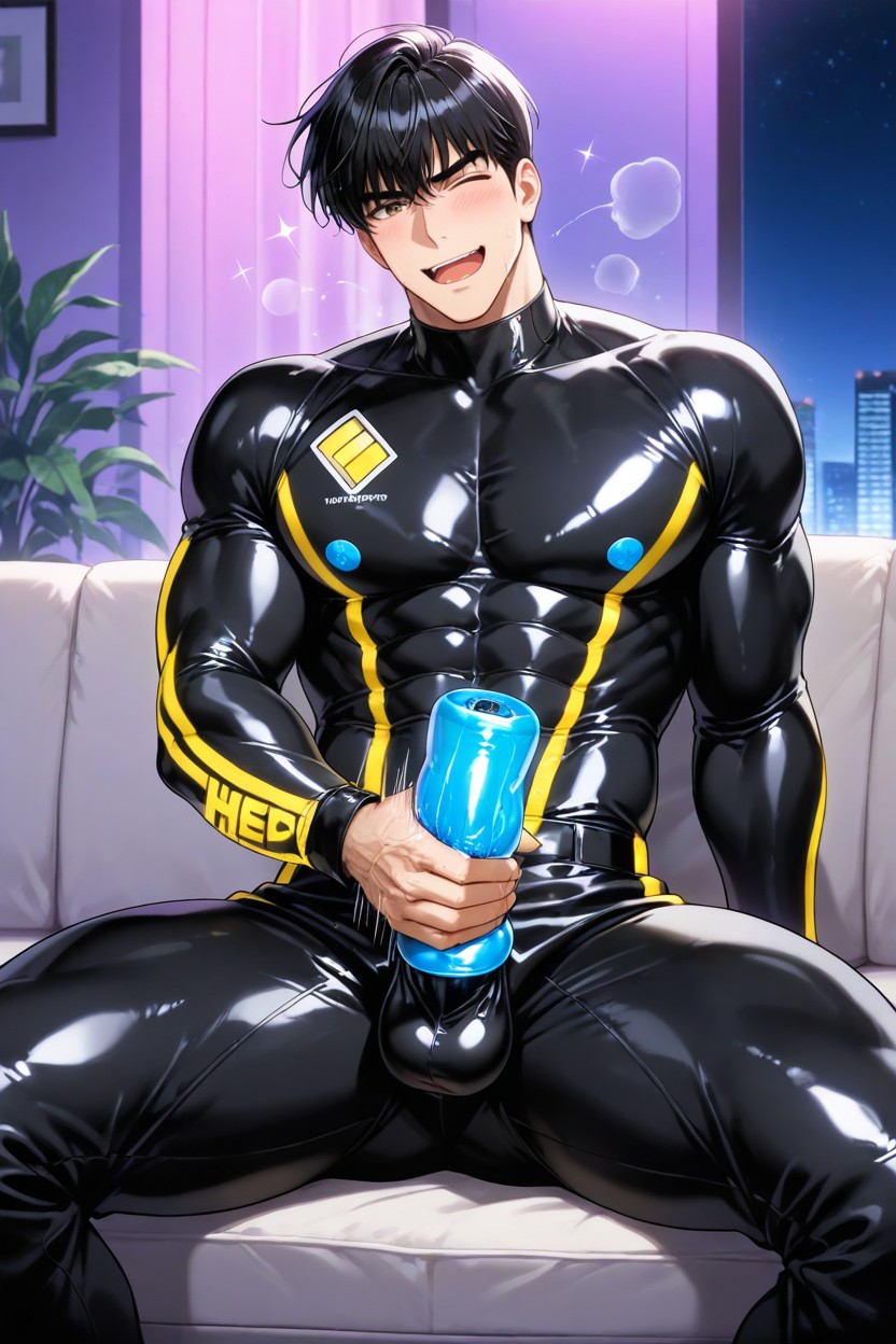Handsome Face, And Waist, Help Masturbate ゲイAIポルノ
