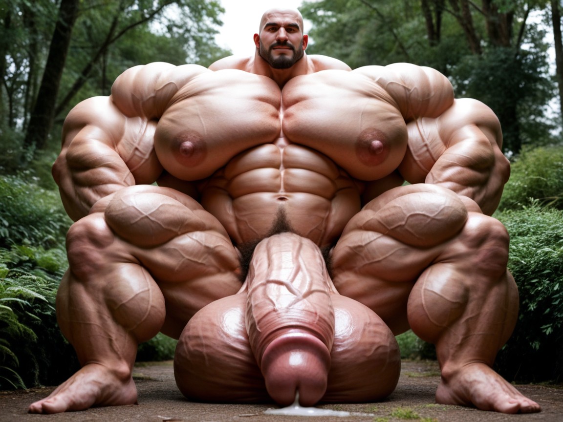 Insane Muscle Growth, Oversized Hyper Gigantic Balls, Hyper Masculine Porno IA Gay