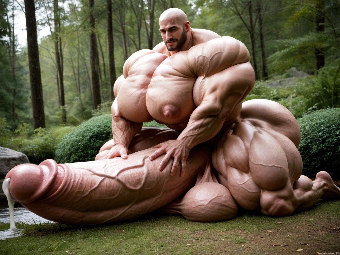 Hyper Masculine Growth, Massive Muscles, Growth Hormone Muscles 게이 AI 포르노