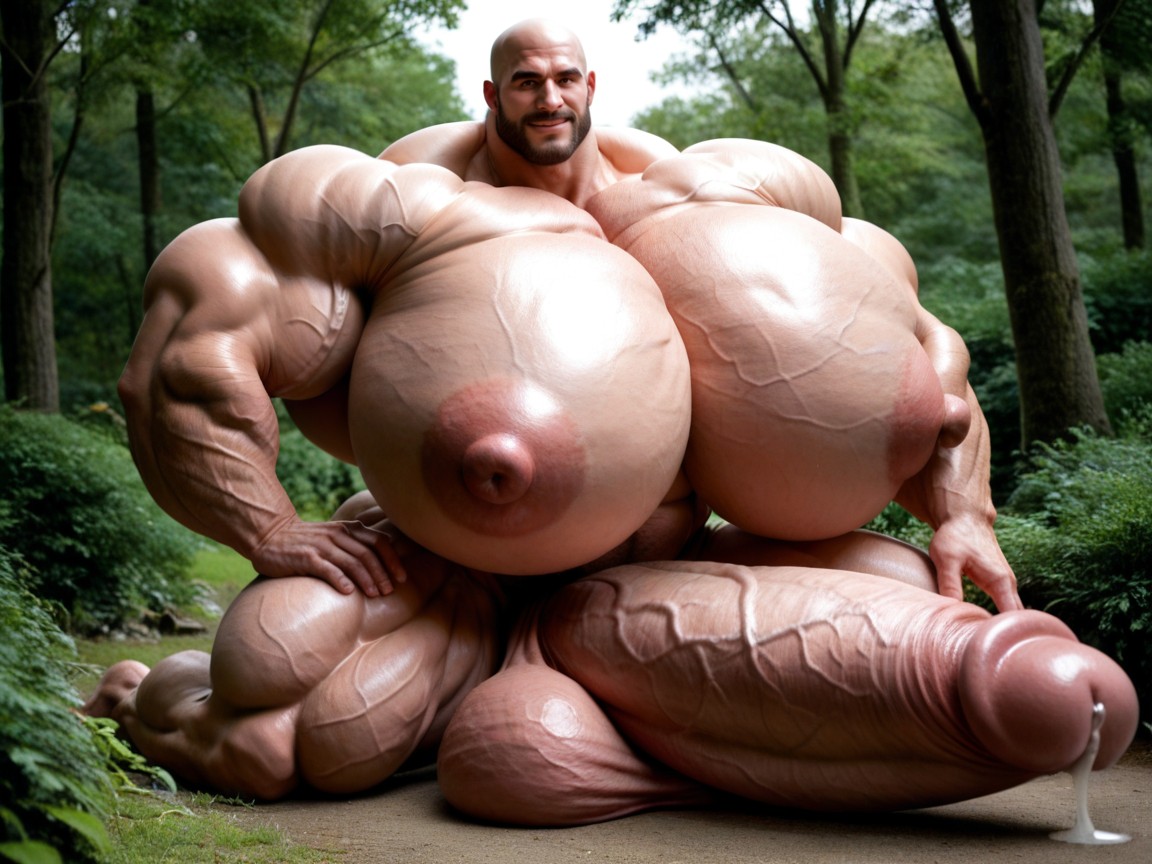 Hyper Masculine Growth, 1人, Extreme Massive Muscles ゲイAIポルノ