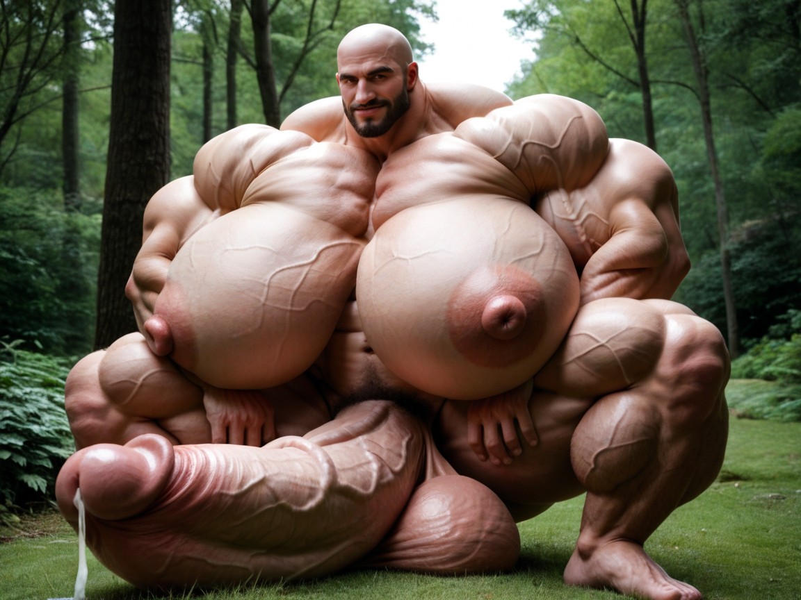 Over Inflate Hyper Muscle, Hyper Masculine Growth, Male Hormone Monster 게이 AI 포르노