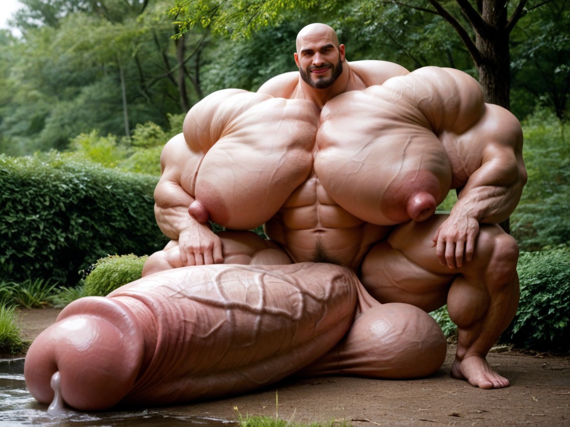 Red Forehead, Hyper Face Muscles, Massive Muscles Porno IA Gay