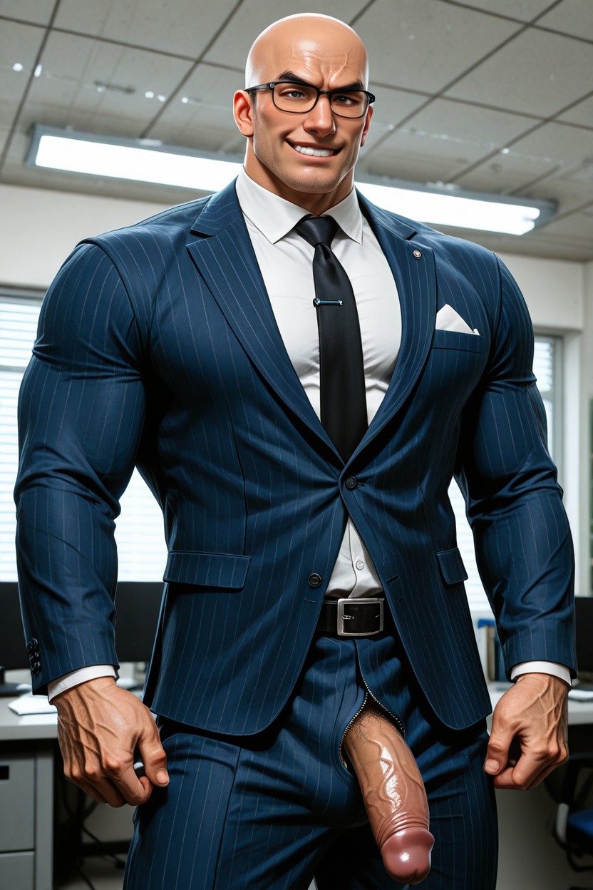 Moyen, 18+, Pantalon De Bureau Porno IA Gay