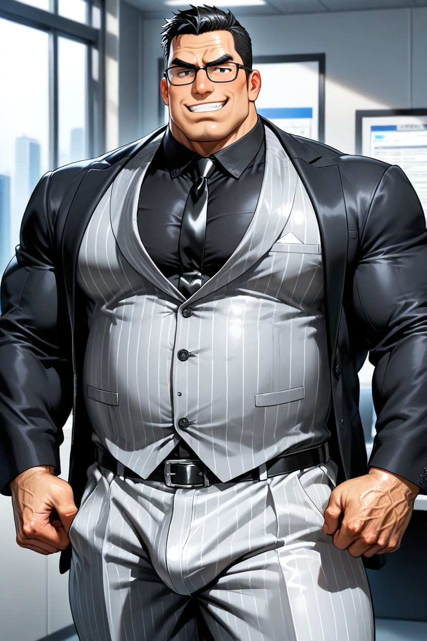 オフィスパンツ, Giga Huge Muscle Man, Asiatique ゲイAIポルノ