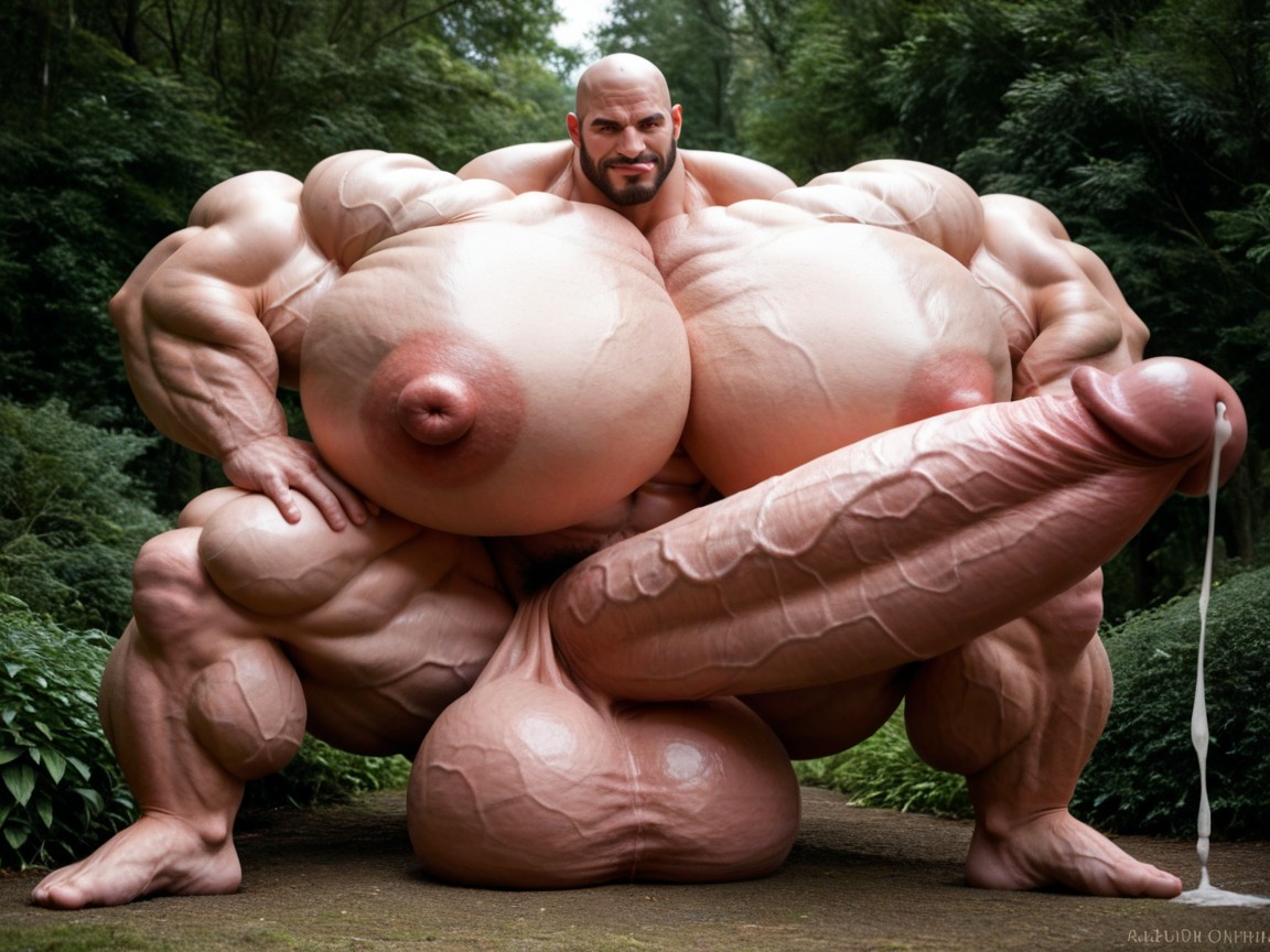 Muscles Surdimensionnés, Masculine Face Muscles, Hyper Muscle Porno IA Gay