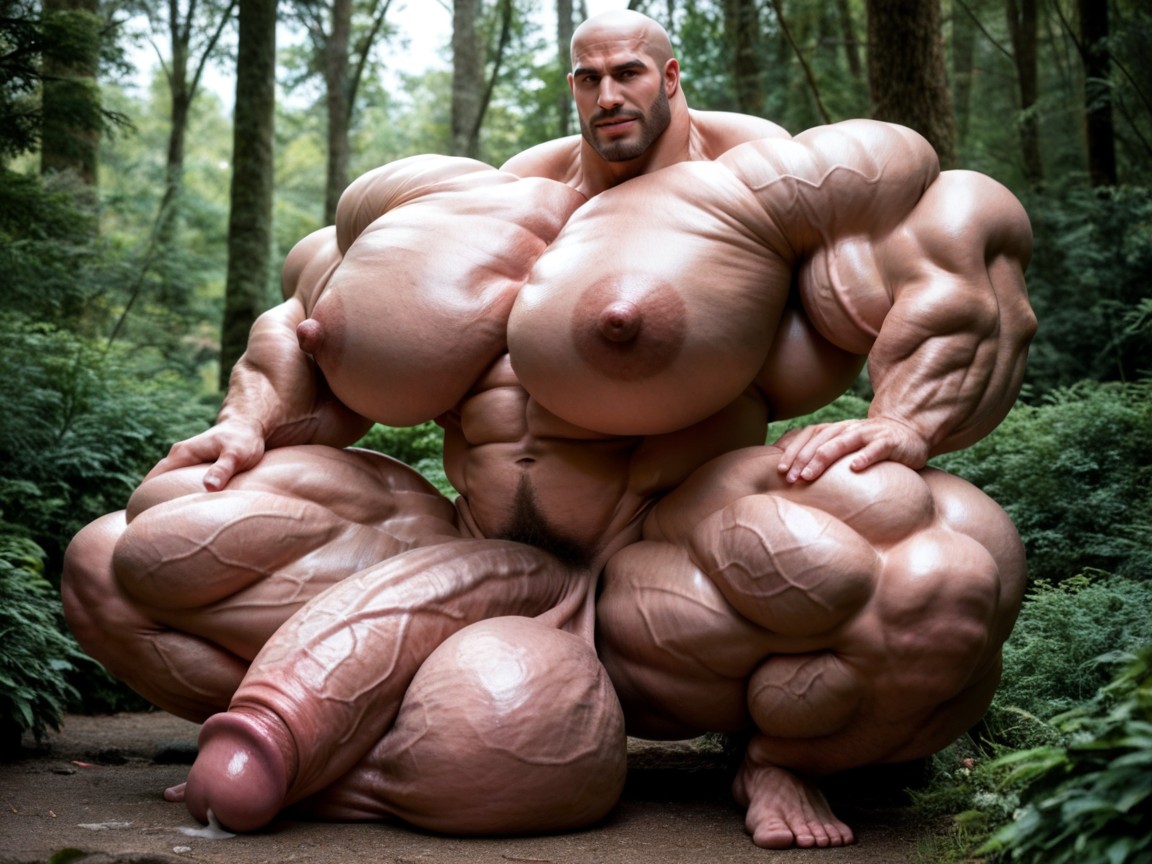 Hyper Massive Oversized Muscles, Too Much Male Hormone, Hyper Face Muscles 게이 AI 포르노