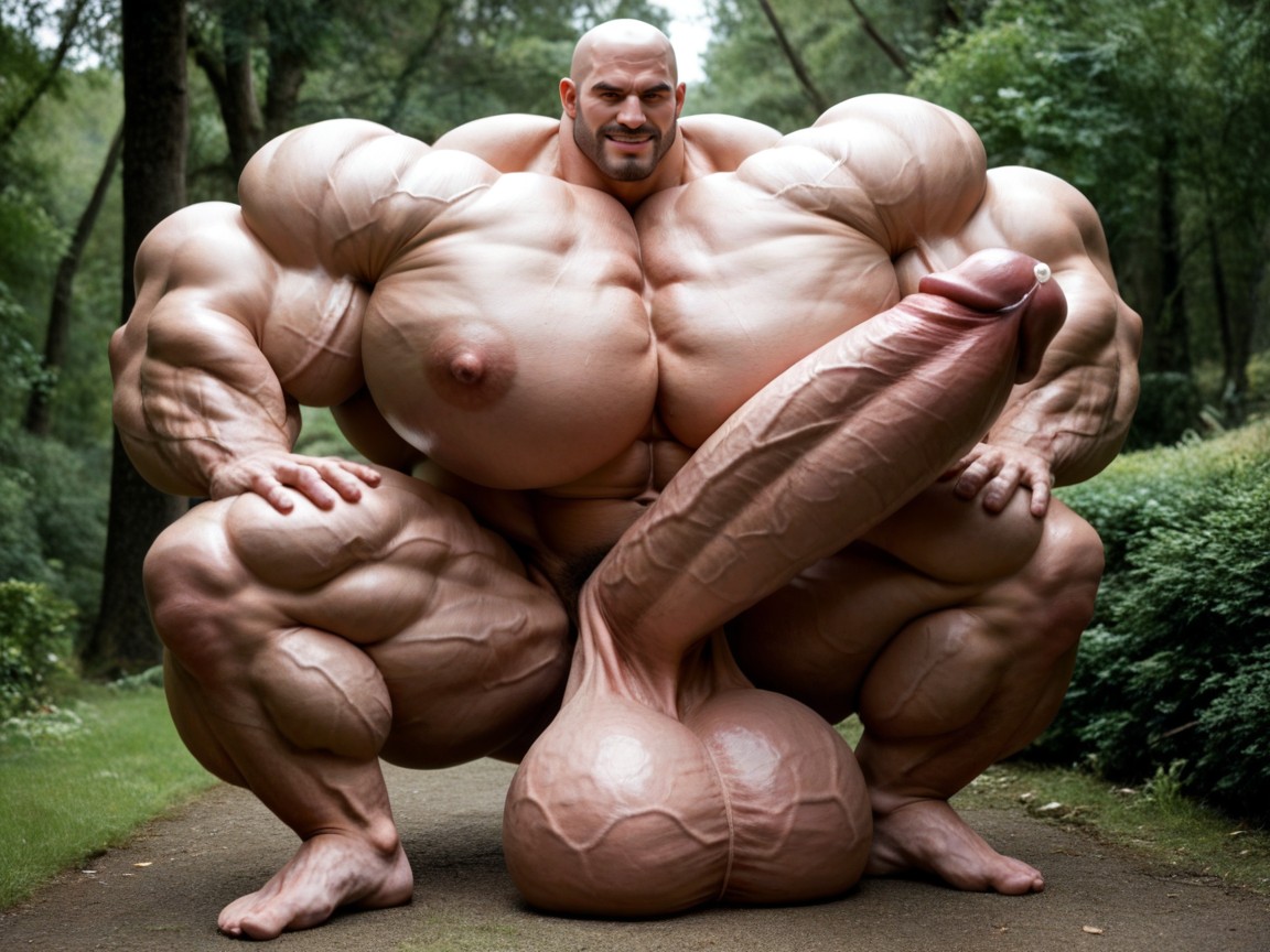 Oversized Hyper Gigantic Penis, Masculine Face Muscles, Puffy Pumped Muscles AI同性戀黃片