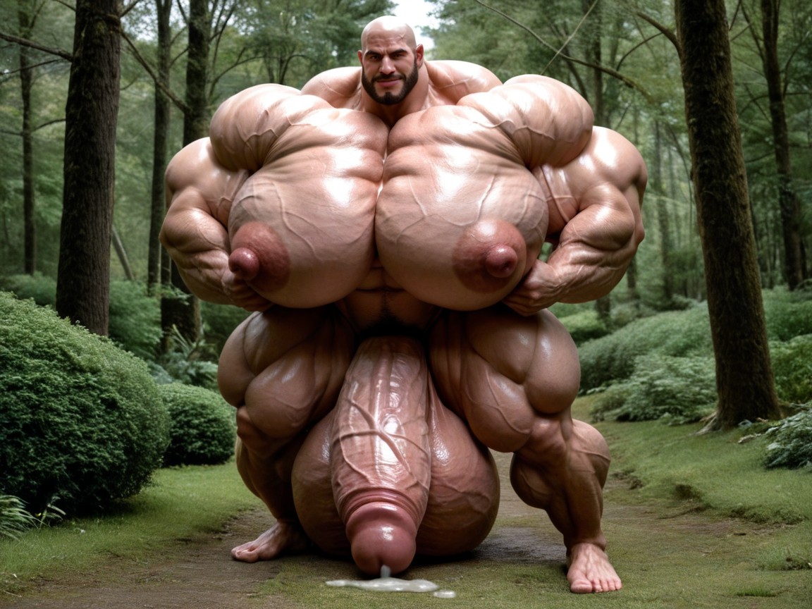 Cock Bigger Than Human, 視聴者を見つめる, Obsessive Muscle Growth ゲイAIポルノ