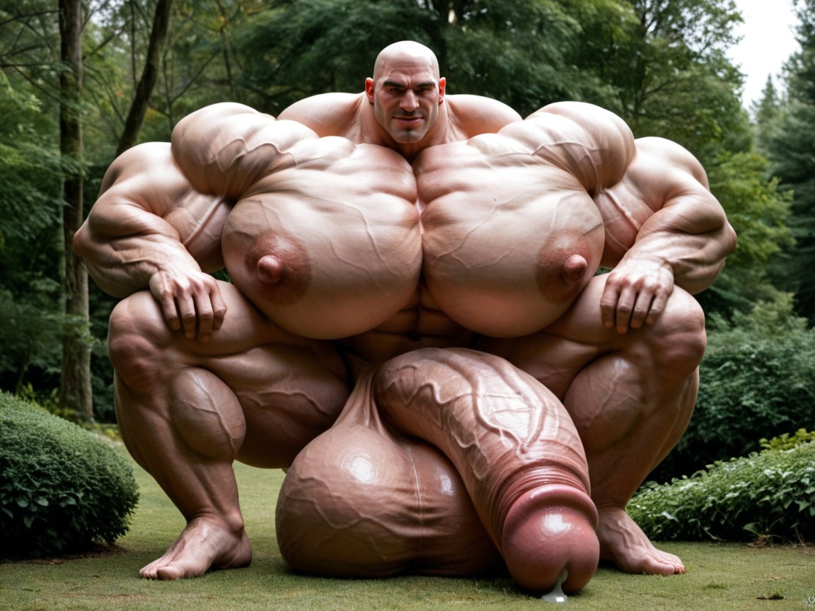 Hyper Puffy Lips, Hyper Massive Balls Hang, Massive Oversized Hyper Testicles Pornografia gay com IA