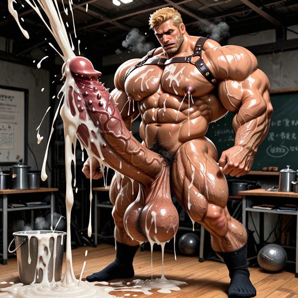 Veiny Cock, Orgasm, Growing Cock Porno IA Gay