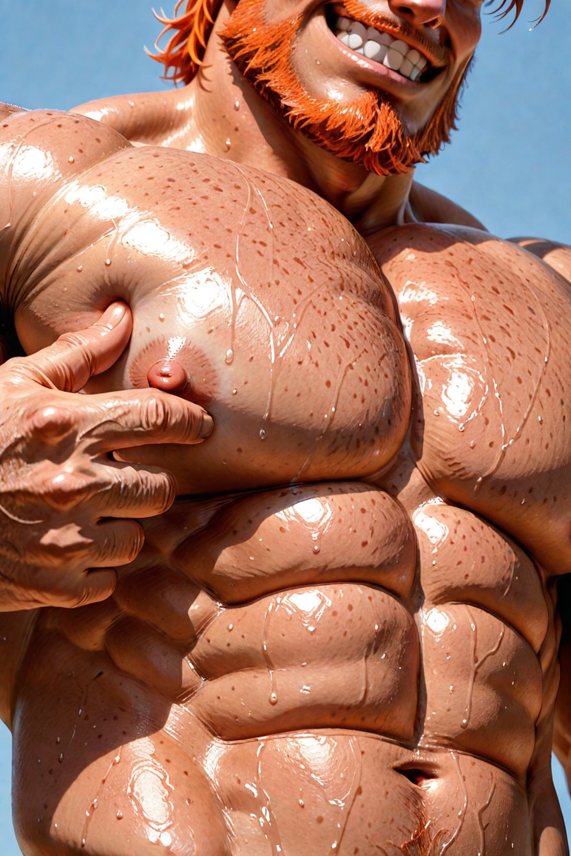 Pecs Focus, Puffy Nipples, Pecs Close-up AI同性戀黃片
