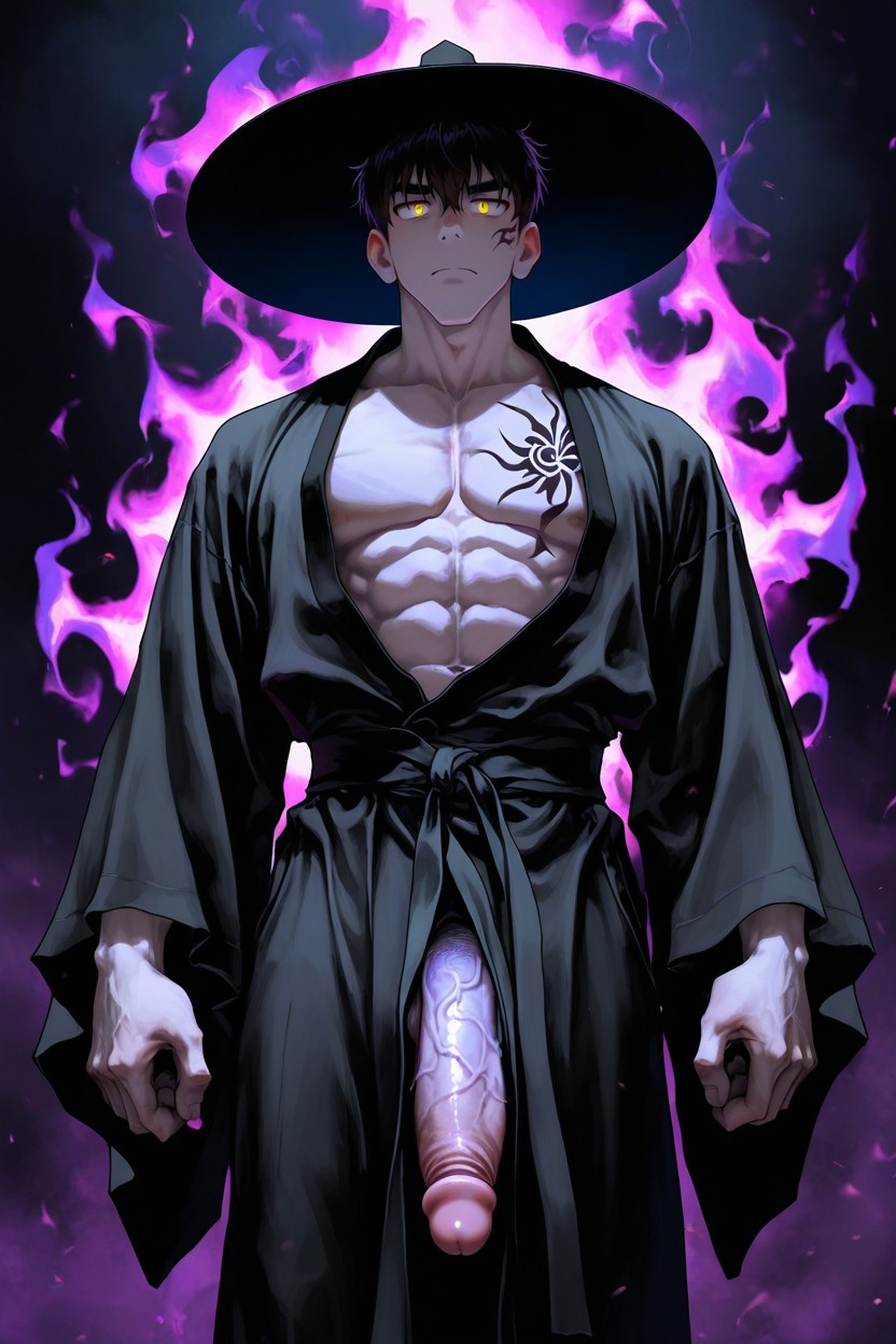 Vascularity Popping, 輝く瞳, Bright Glowing Golden Eyes ゲイAIポルノ