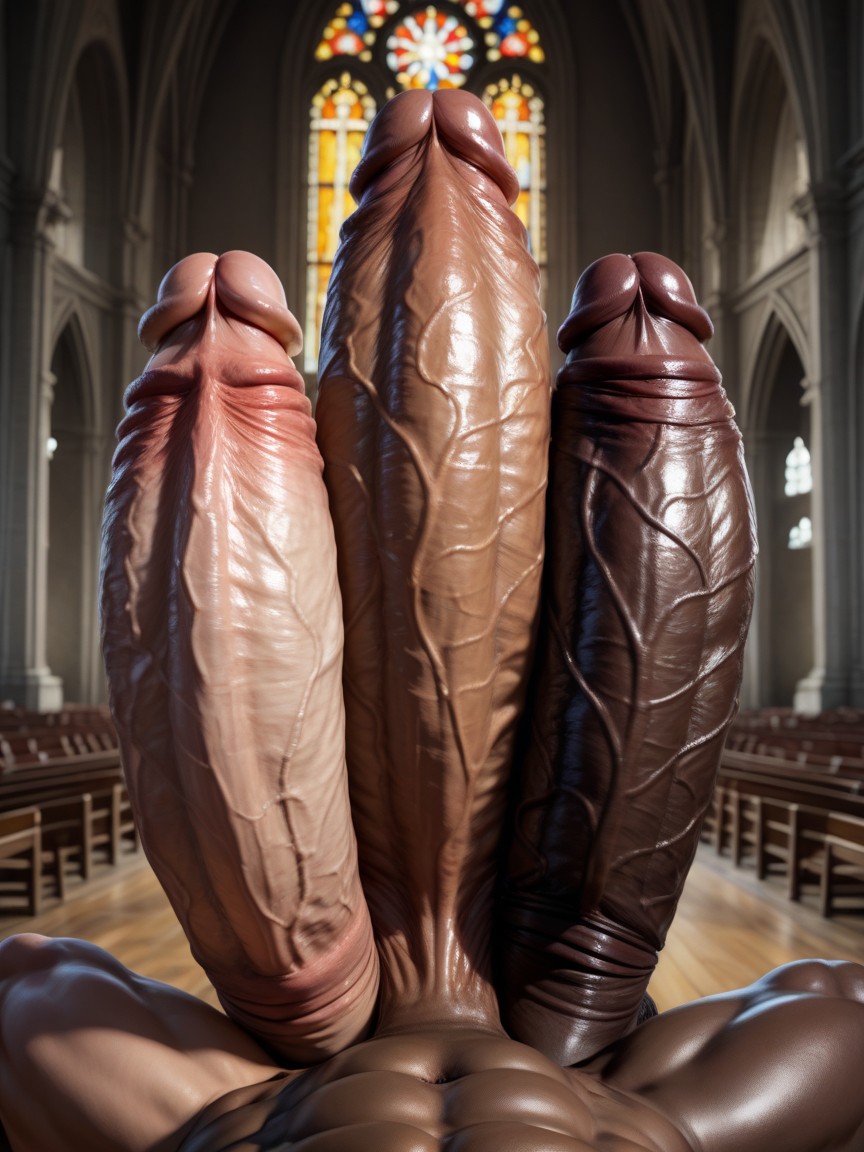 Huge Glans, Mushroom Penis, Massive Glans Porno IA Gay