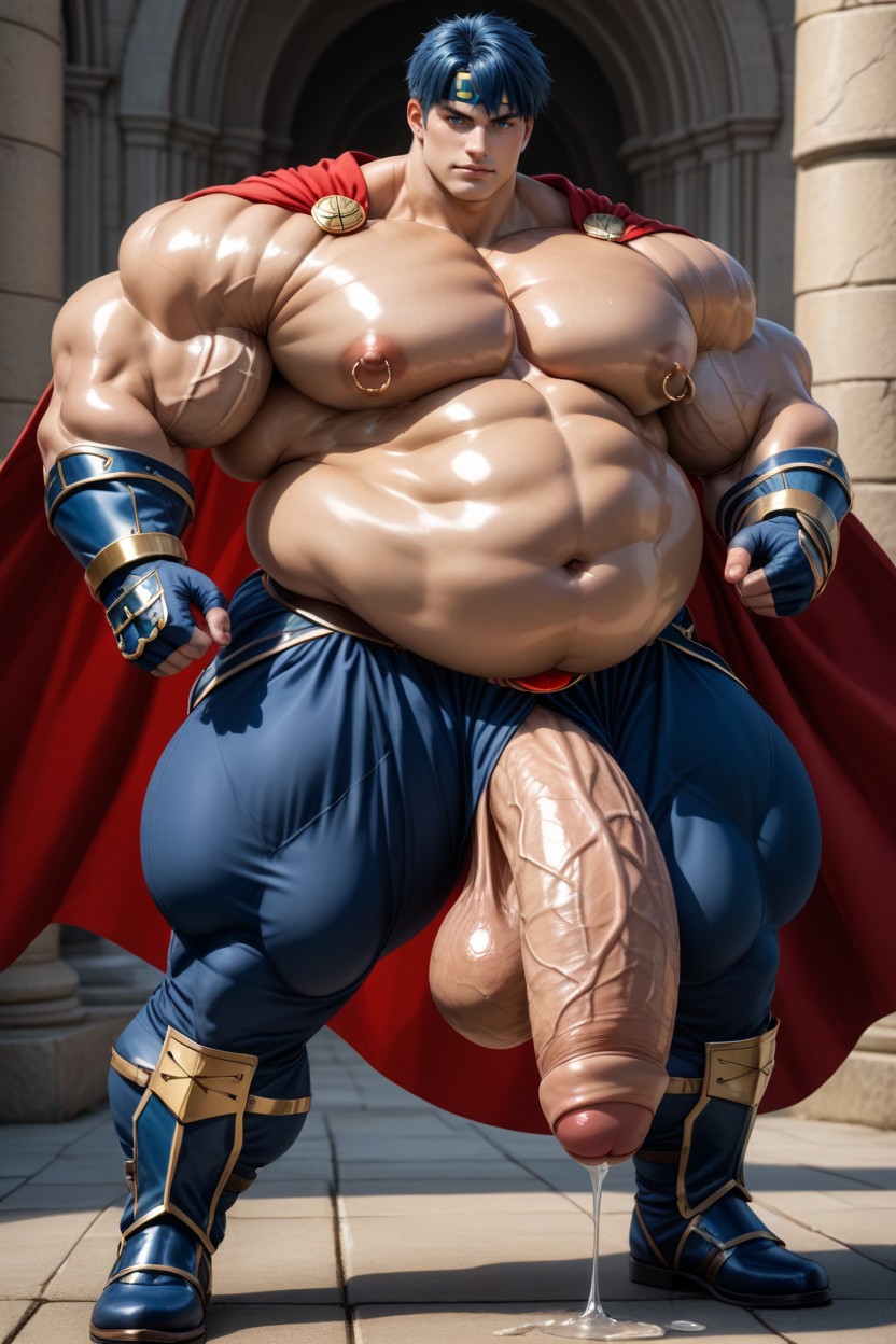 Hyper Gigantic Puffy Nipples, Glistening Skin, Shaved Face Porno IA Gay