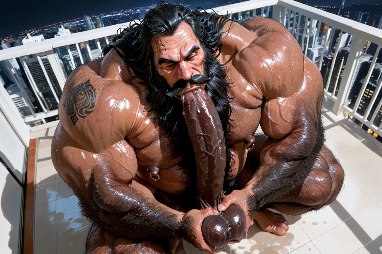 Nipple Piercings, Huge Penis, Brown Skin Porno IA Gay