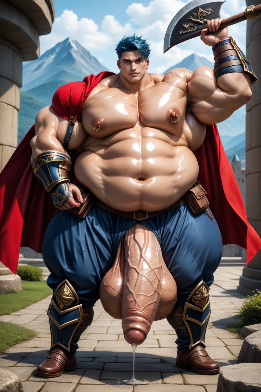 25+, Holding Axe, Fantasy Castle Setting Porno IA Gay