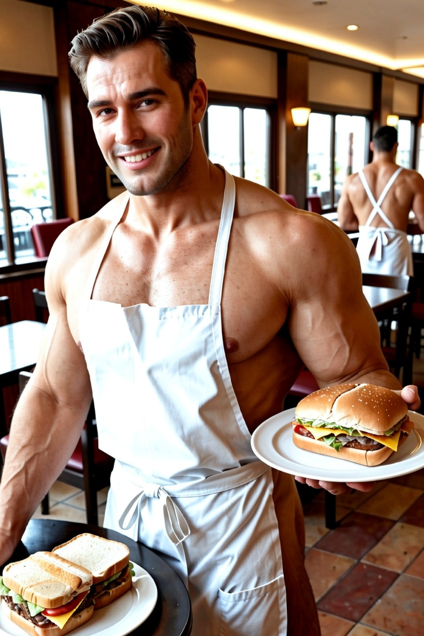 Explicit, Vogelansicht, Naked Except For A Apron KI Schwulenporno