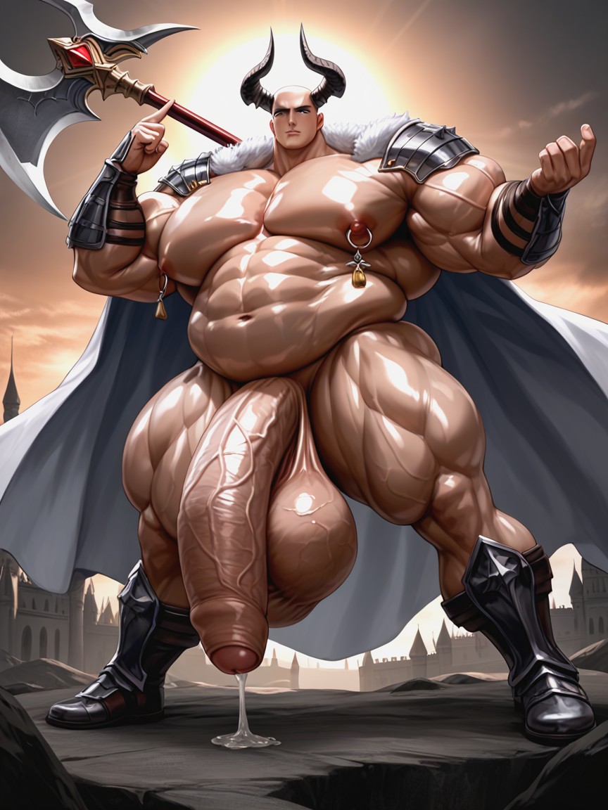 Broad Shoulders, Flaccid, Demon Horns Porno IA Gay