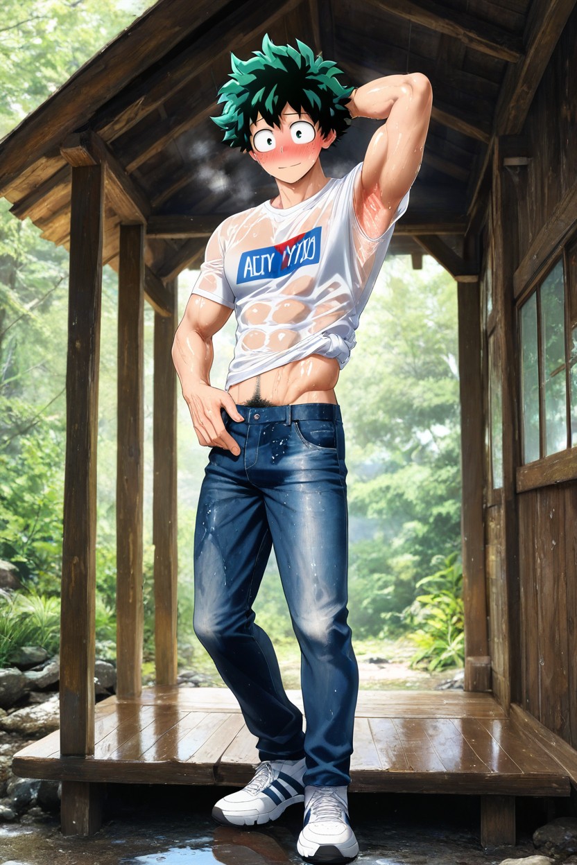 Male Only, Smooth Belly, Veins Porno IA Gay