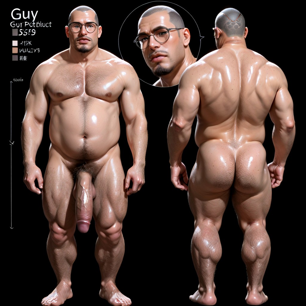 Black Eyes, Shaved Head, Full Nude 게이 AI 포르노