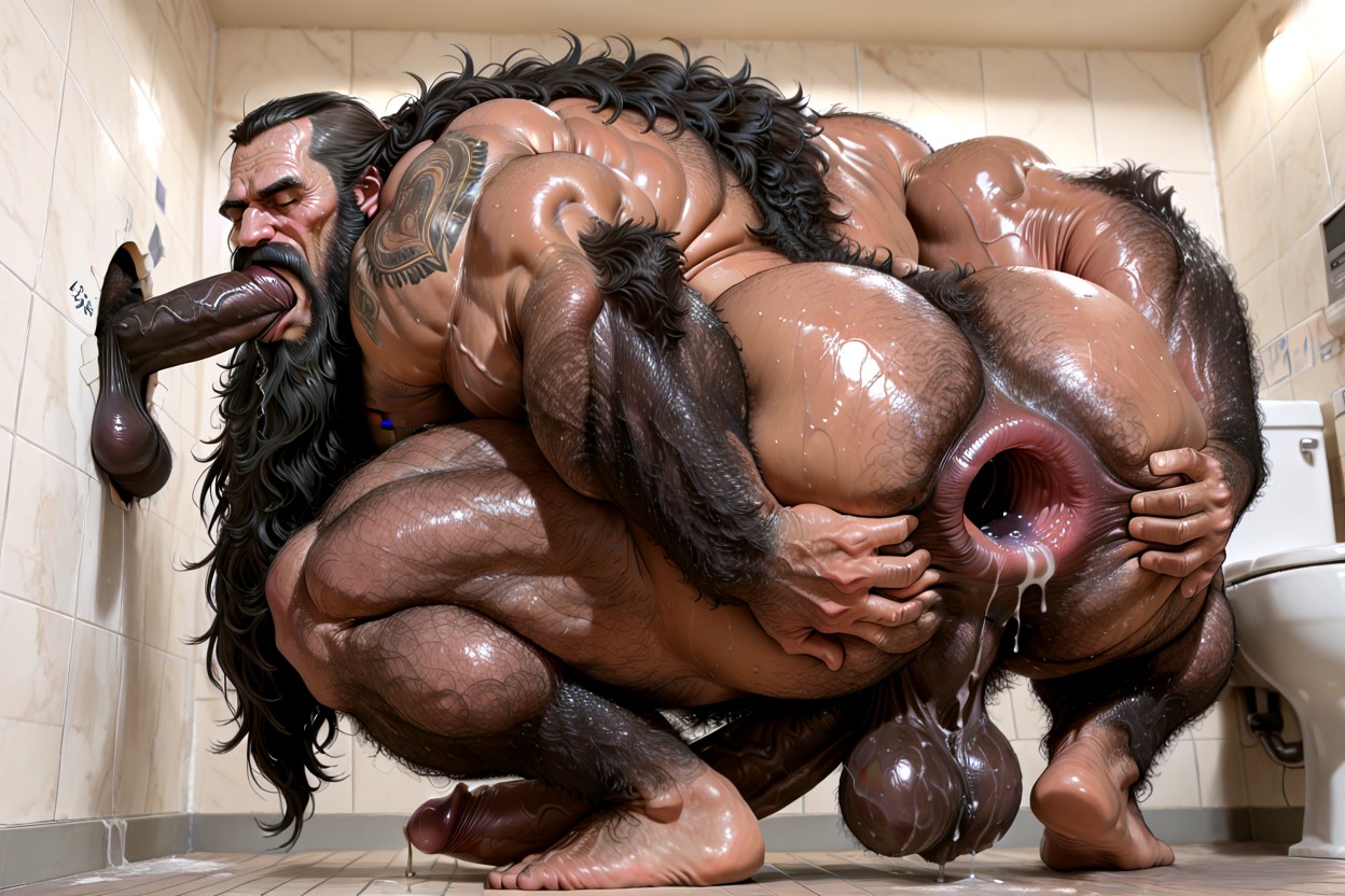 Hyper Furry Legs, Swollen Balls, Large Sized Balls ゲイAIポルノ