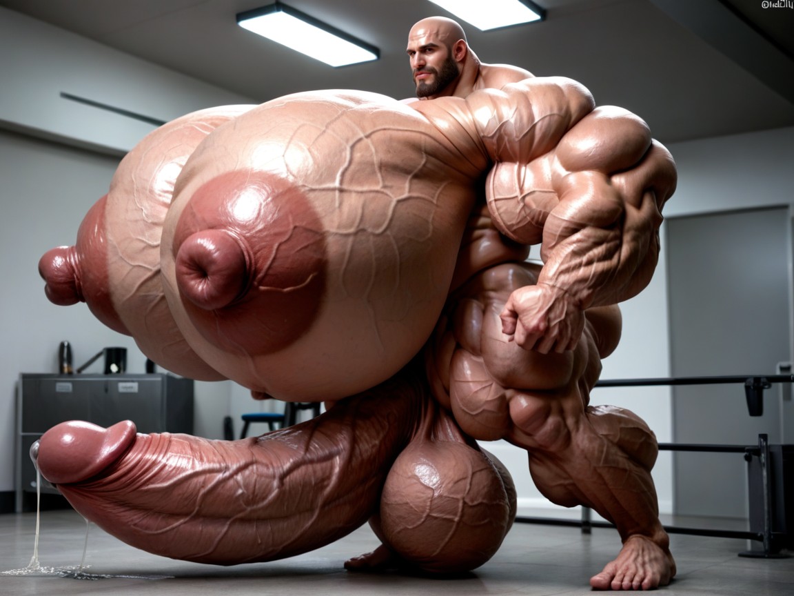 Hyper Masculine Growth, Extreme Hyper Testicles, Hyper Male Hormone Porno IA Gay