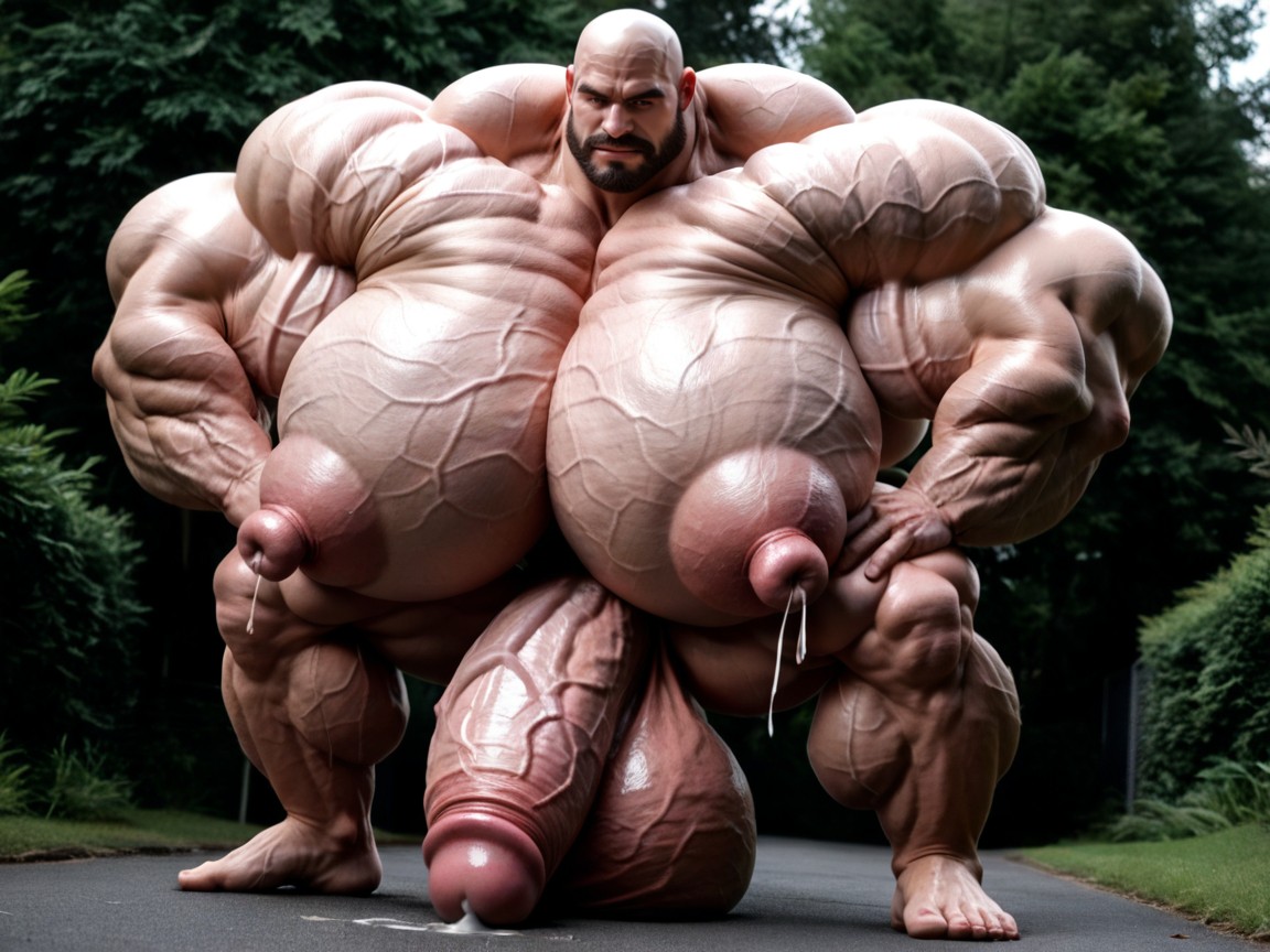 Biggest Muscle Body Ai Ever Created, Nervoso, De Baixo Para Cima Pornografia gay com IA