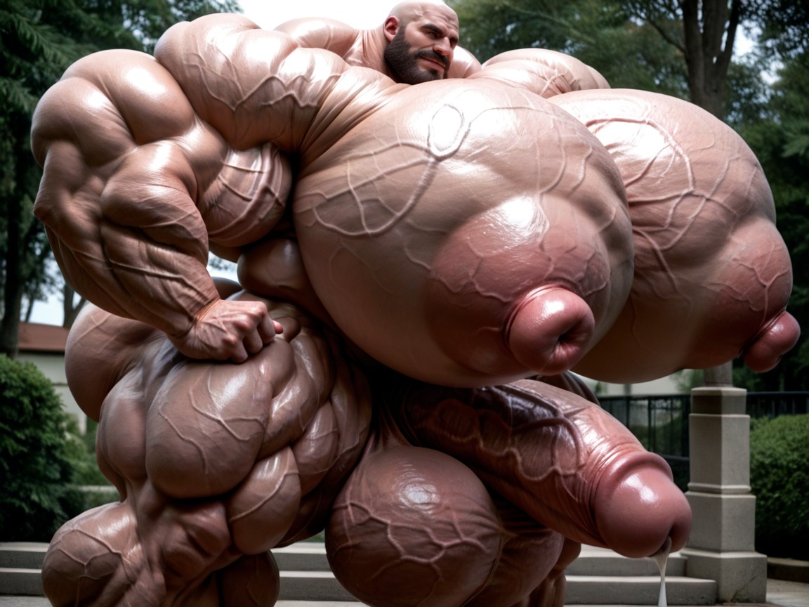 Hyper Puffy Cock, Too Much Male Hormone, Over Inflate Hyper Muscle Porno IA Gay