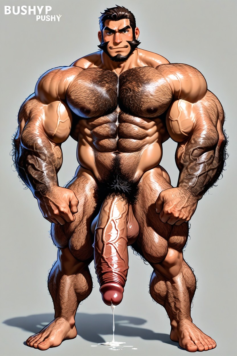 全身, Bushy Hairy Chest, Thick Penis AI同性戀黃片
