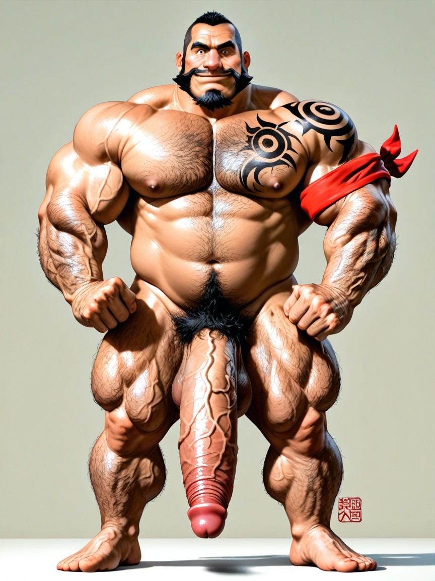 Barbe, Vue Aérienne, Excessive Hairy Torso Porno IA Gay