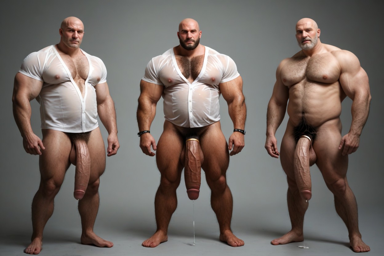 Penis Curves Up, Modèle, Hairy Bodies Porno IA Gay
