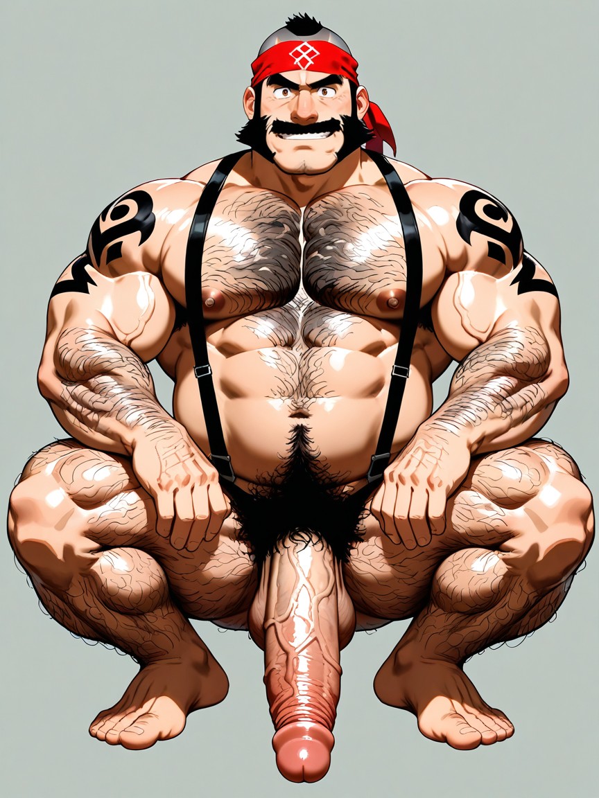 Thick Sideburns, Black Tribal Tattoos, Bretelles Porno IA Gay