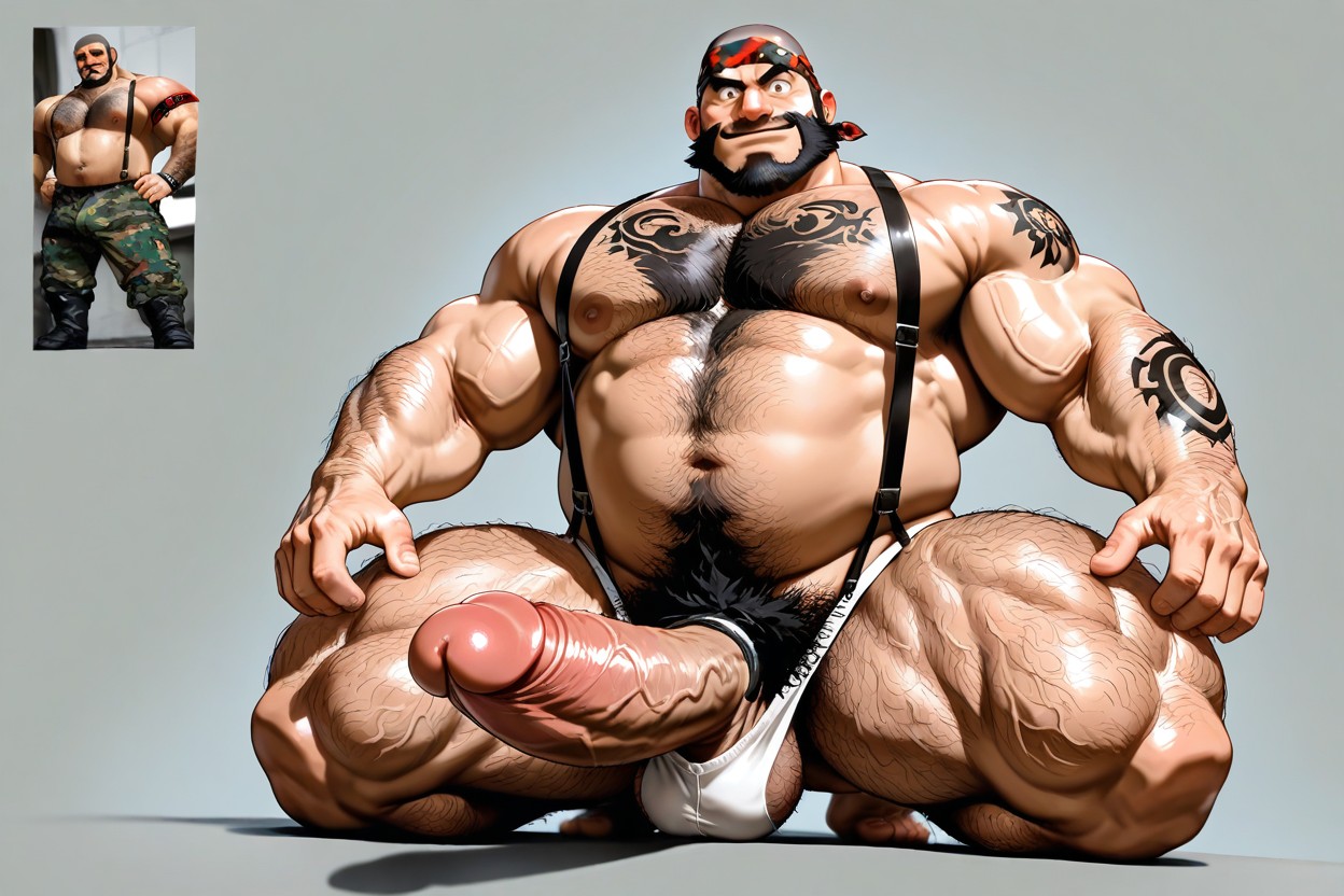 Hyper Hairy Arms, 능글맞은 표정, Thick Mutton Chops 게이 AI 포르노