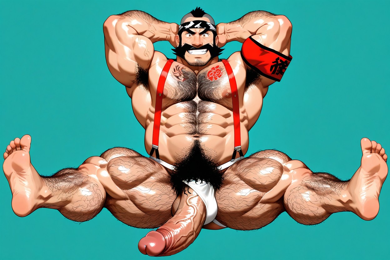 단순 배경, Excessive Hairy Torso, 30+ 게이 AI 포르노