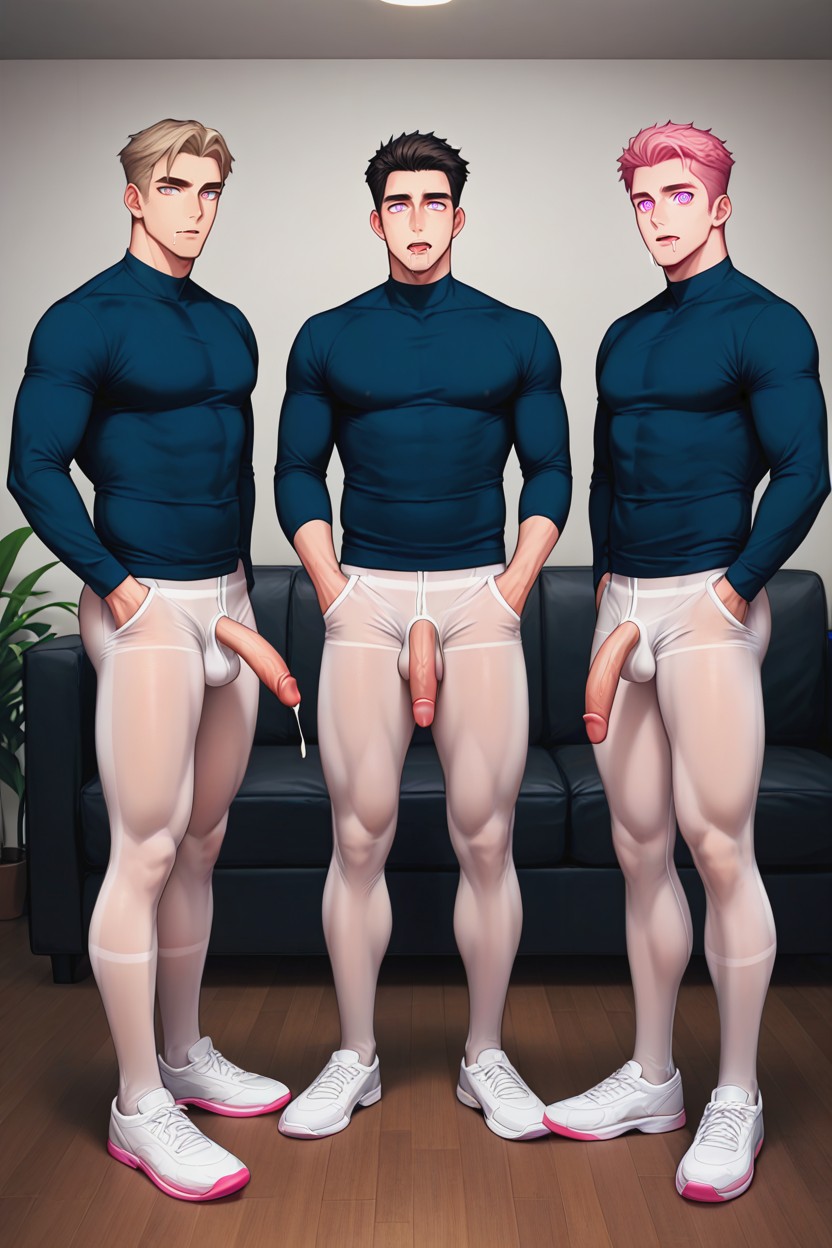 Broad Shoulders, V-shaped Waist, Erect Penis Porno IA Gay