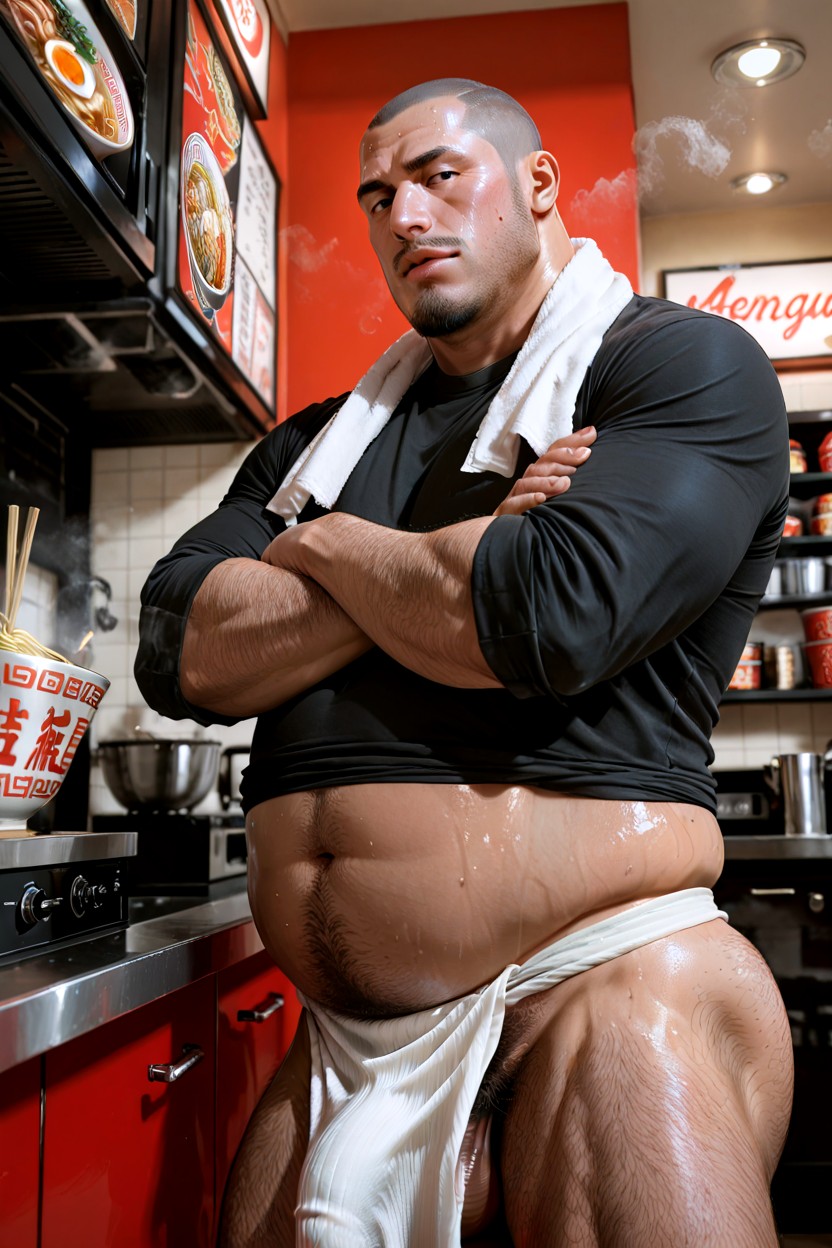 Big Bulge, High-end Photography, Steam-filled Kitchen Porno IA Gay