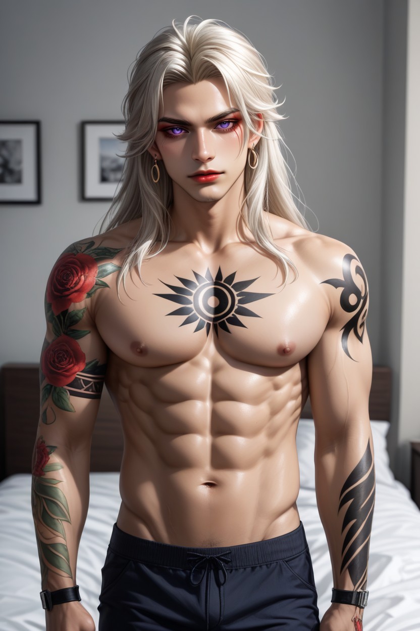 In Bed, Long Eyelashes Extension, K-pop Idol AI Gay Porn