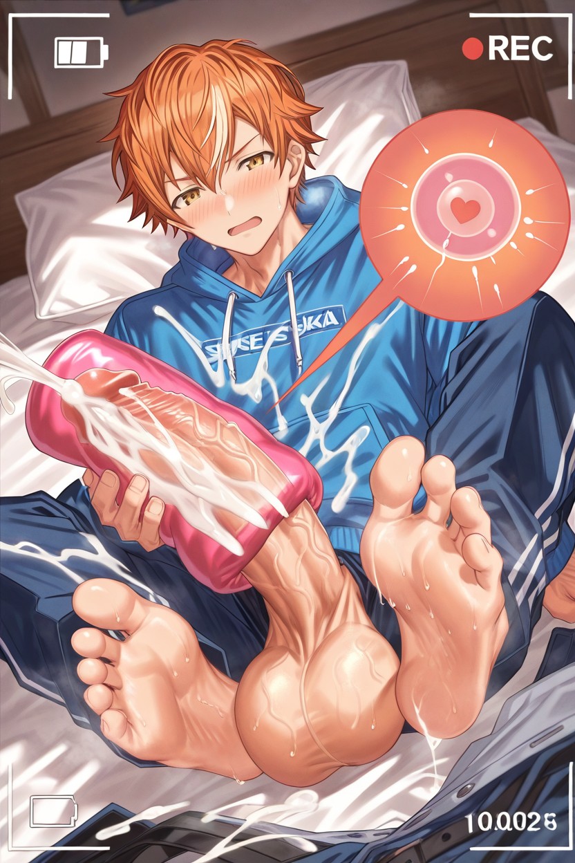 Veiny Penis, Masturbation, Shinonome Akito From Project Sekai AI Gay Porn
