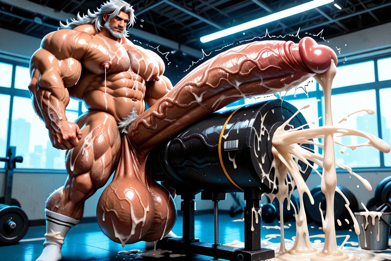 Cum On Biceps, Excessive Messy Cum, Gigantic Balls AI Gay Porn