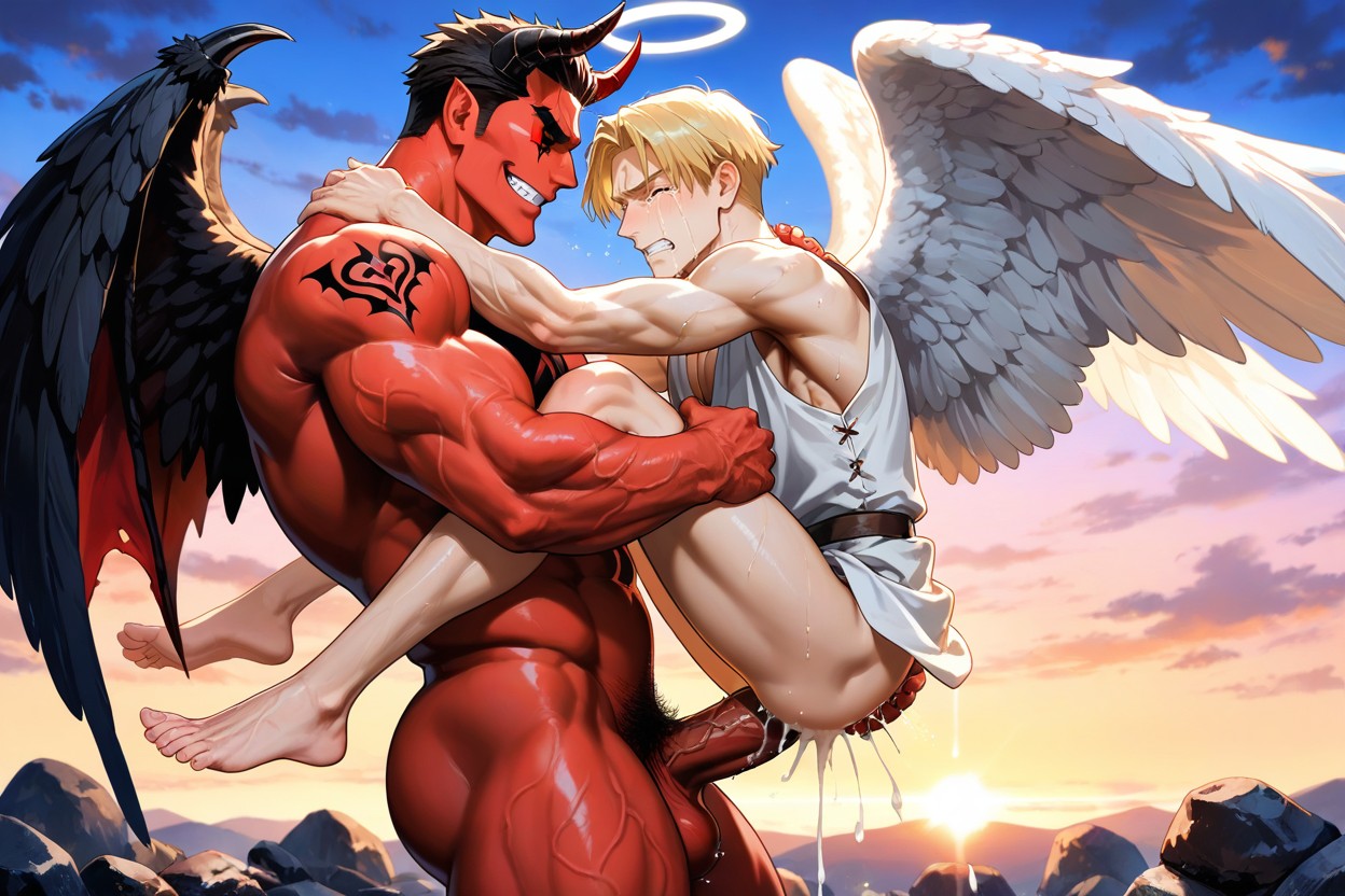 Short Length, Clenched Teeth, Rock Mountain AI Gay Porn