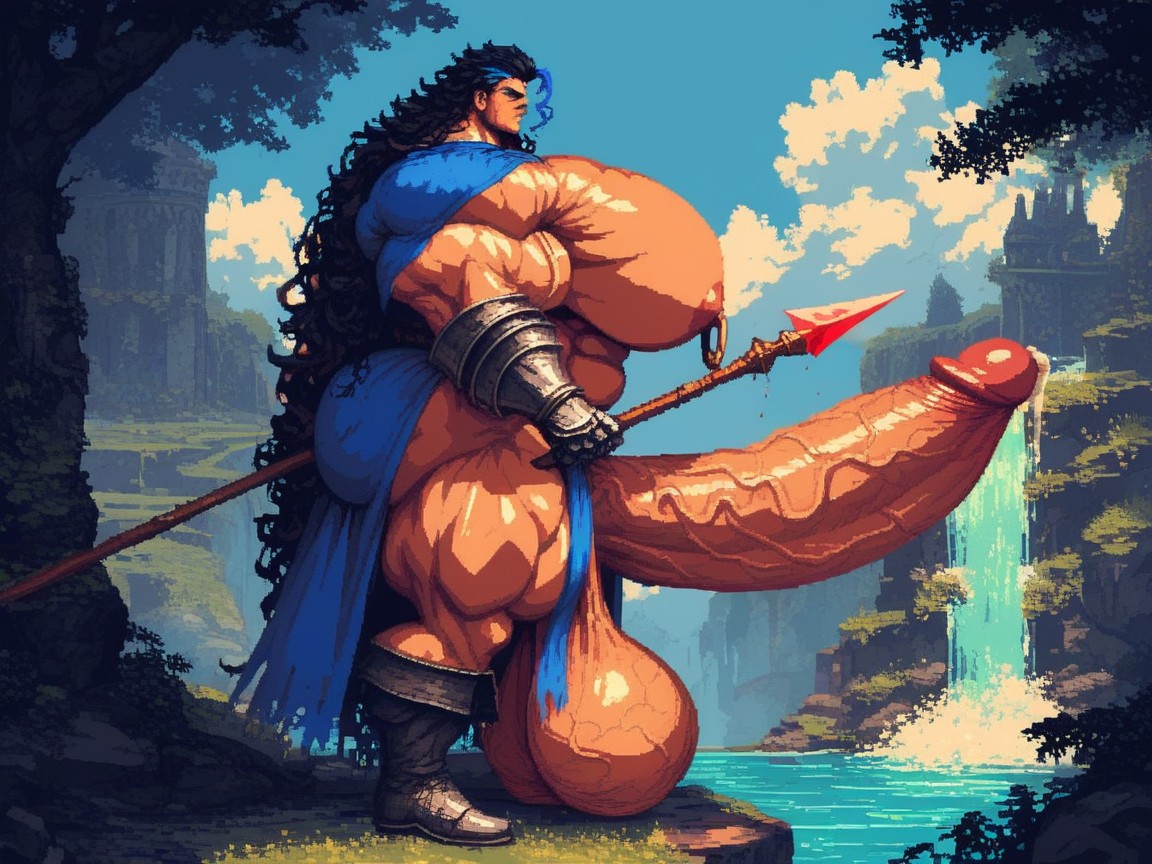 Massively Long Gigantic Heavy Hyper Cock, Oiled Skin, Extremely Huge Nipples AI同性戀黃片