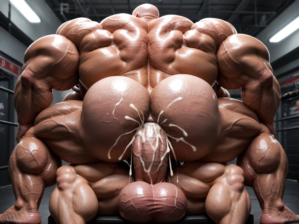 Male Hormone Pumped Gay, Huge Extreme Oversized Ass, Hyper Veiny Muscles AI Gay Porn