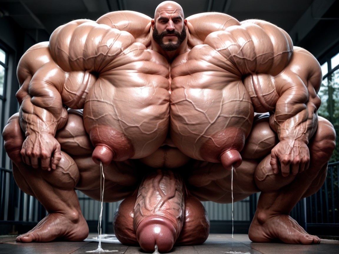 Impossibly Massive Oversized Muscles, Gigantic Veiny Muscles, Thick Veins AI Gay Porn