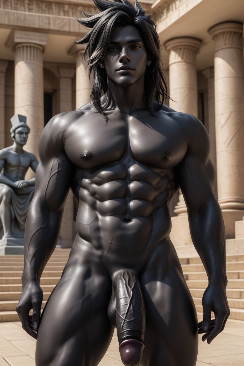 Muscular, Erect Penis, Abs AI Gay Porn