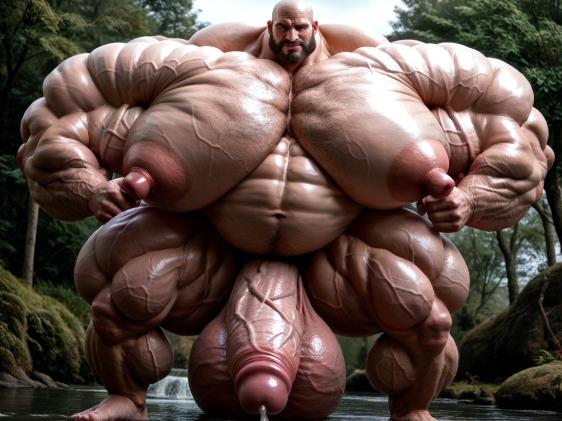 Obsessive Muscle Growth, Deep Gaping Navel, River AI Gay Porn