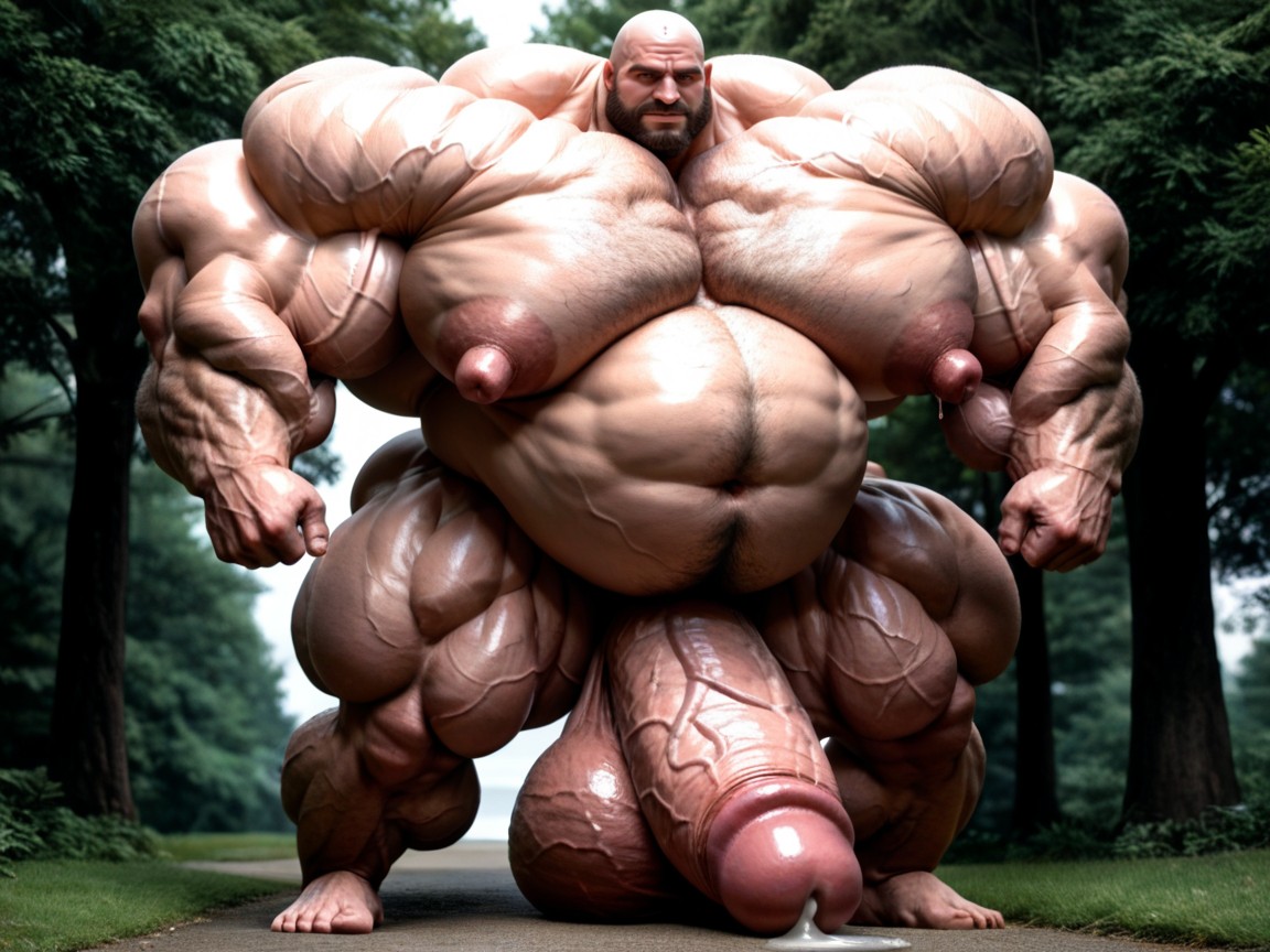 Hyper Pumped Abdominal Muscles, Obsessive Muscle Growth, Hyper Muscular Limbs AI Gay Porn