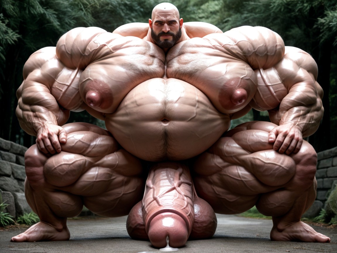 Low Fat Bodybuilder, Oversized Hyper Muscles, Hyper Bulky Veins On Forehead Porno gay IA