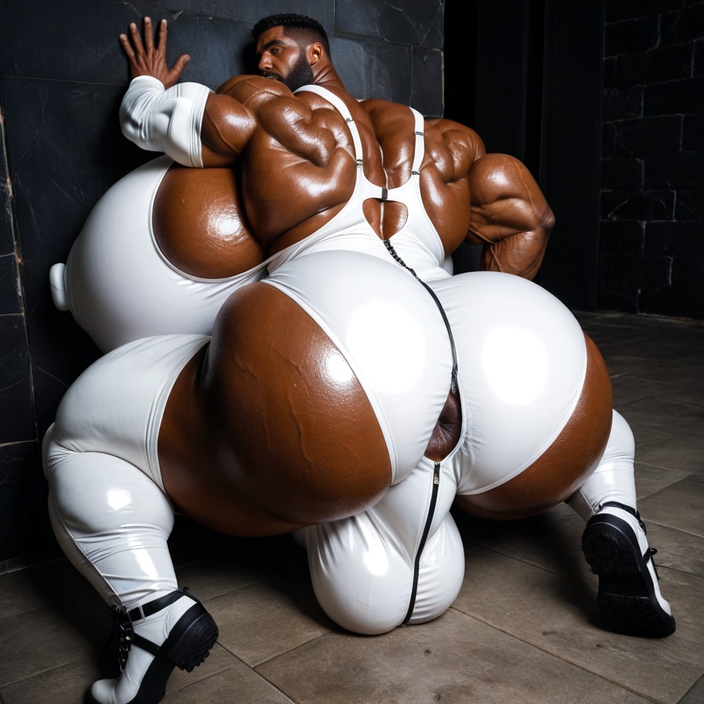 Full Body, Wide Angle, African AI Gay Porn